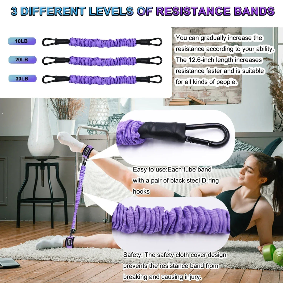 Lots de 3 bandes de résistance